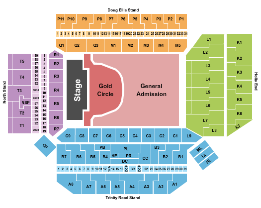 Villa Park Back to the Beginning Seating Chart